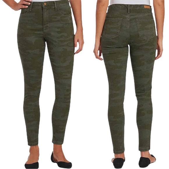 Social Standard by Sanctuary Green Camo High Rise Skinny Jeans Size 10 - Picture 2 of 10